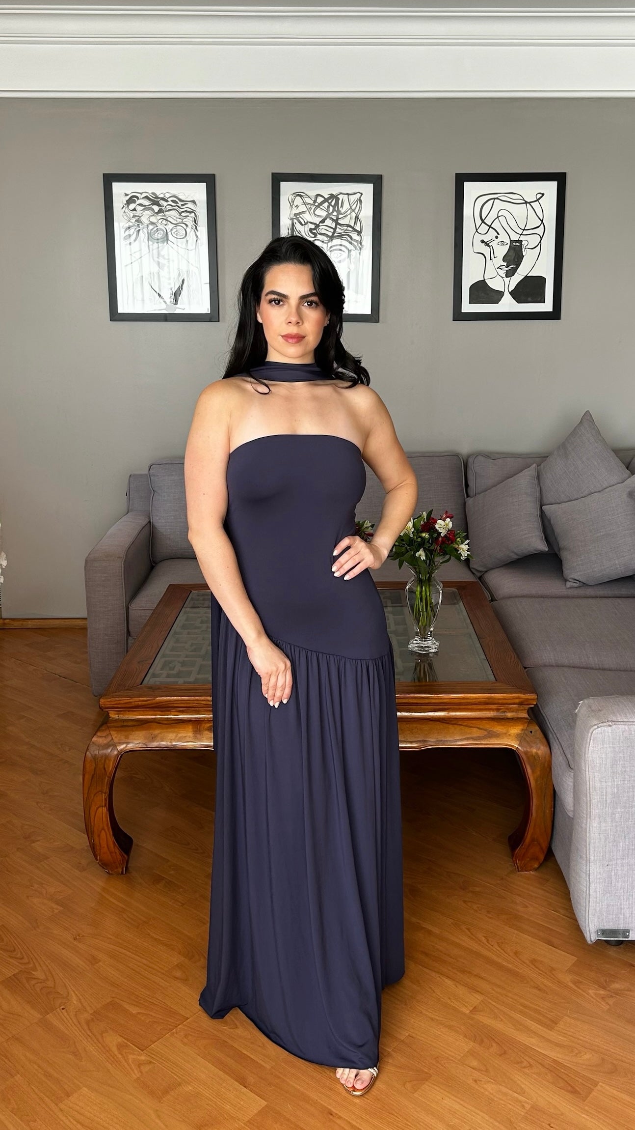 Carola azul marino